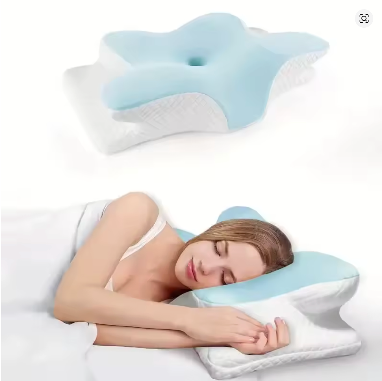 Special-shaped Horn Pillow, Butterfly Pillow Memory Cotton Slow Rebound Neck Protection Sleep Pillow