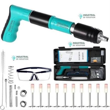 Manual Nail Gun Kit with 50 Nails – Practical Wall Fixing Tool for Home Projects