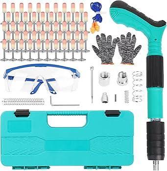 Manual Nail Gun Kit with 50 Nails – Practical Wall Fixing Tool for Home Projects