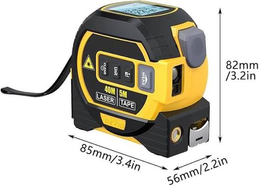 MeasurinSight 3 in 1 Infrared Laser Tape Measure