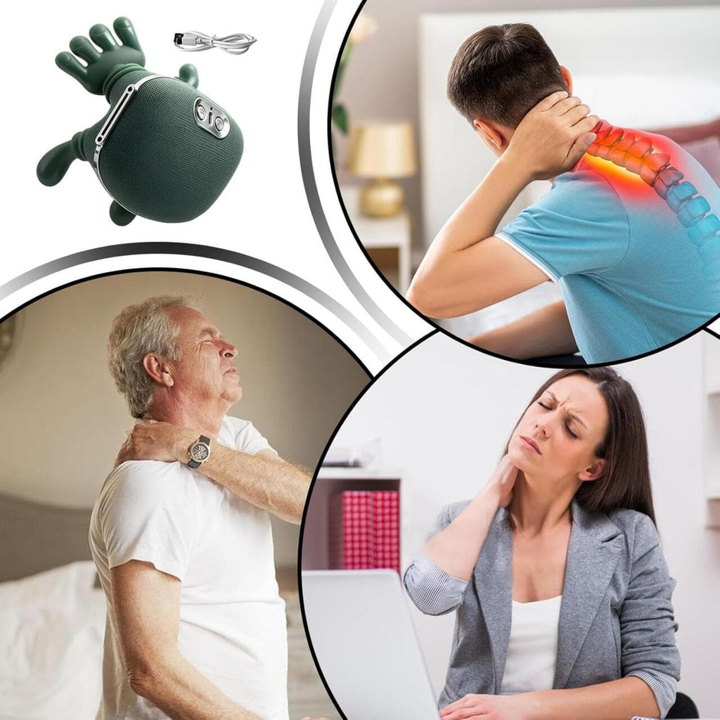 Heated Handheld Neck Massager Portable Wireless Bionic