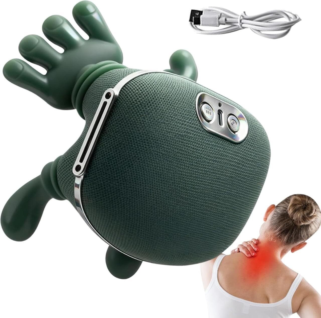 Heated Handheld Neck Massager Portable Wireless Bionic