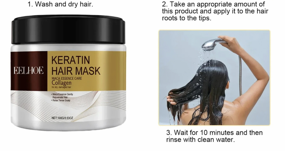 EELHOE Keratin Hair Mask – Deep Repair, Anti-Frizz & Intense Shine