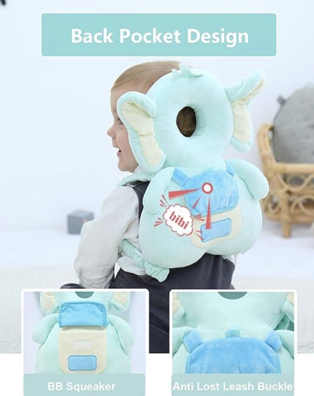 Adjustable Baby Head Protector Soft Anti-Fall Support