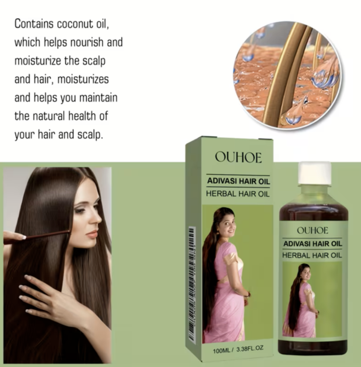Adivasi Hair Oil 100 ml Natural Hair Growth &amp; Deep Nourishment
