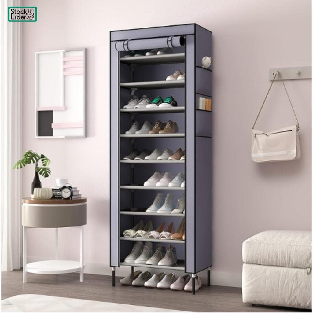 Multi-Tier Shoe Rack Organizer with Cover