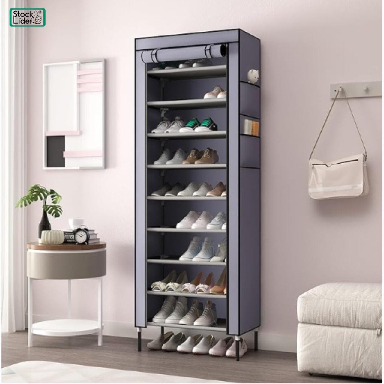 Multi-Tier Shoe Rack Organizer with Cover